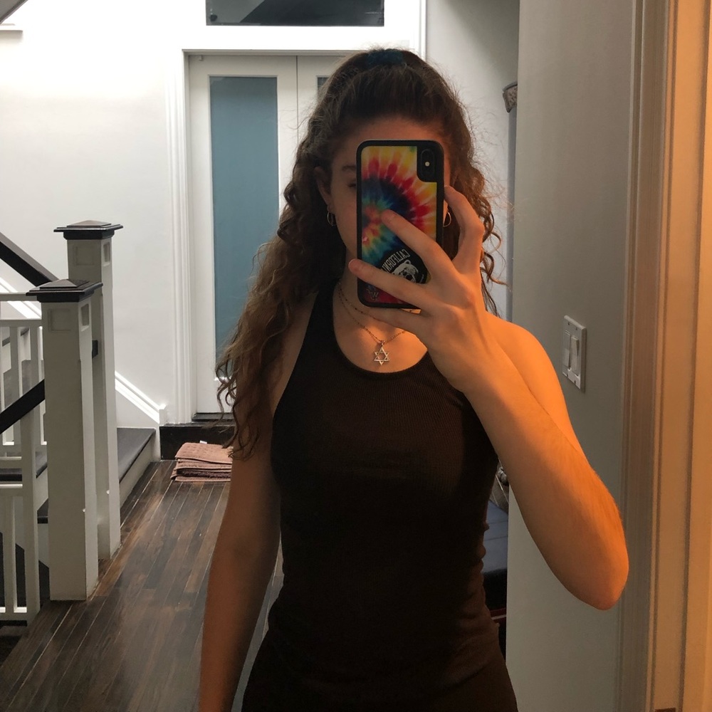 Black tank top